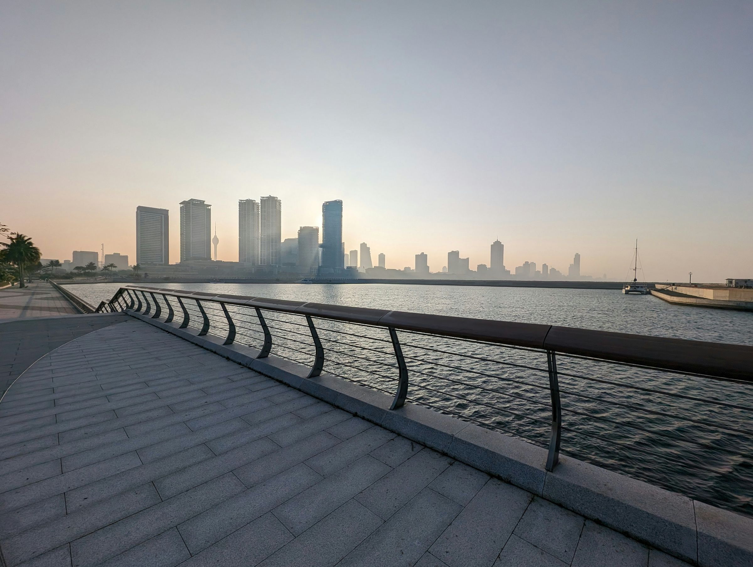 Colombo skyline at dusk, viewed from the Port City waterfront — the city ERPA Solutions calls home