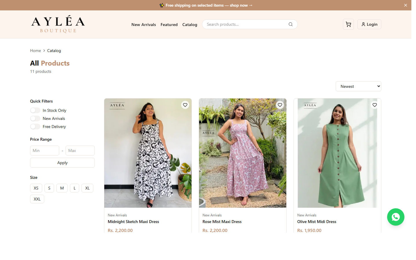 Product catalog