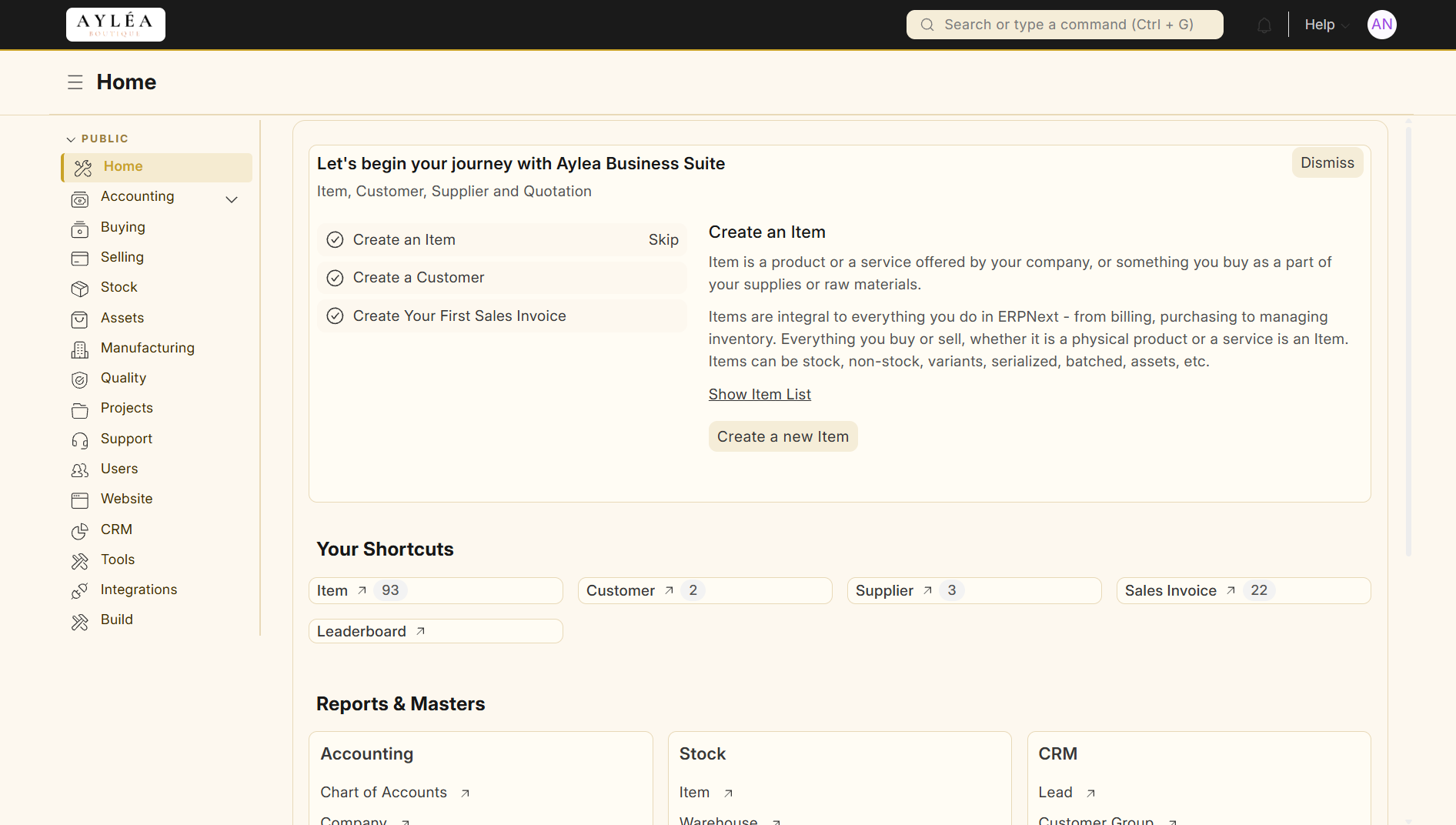 ERPNext business suite