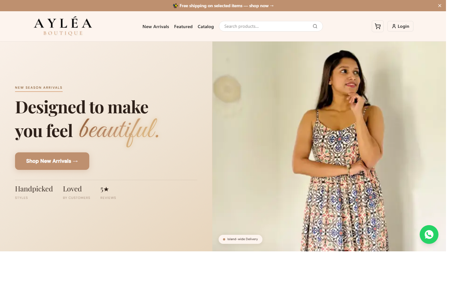 Storefront homepage